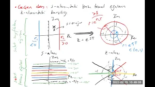 11) Eğrilerin z'de karşılığı ile ilgili örnekler (ELE 504 Dijital Kontrol)