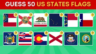 US State Flag Quiz: Can You Guess All The 50 US States By The Flags? | Guess The US State