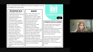 2nd Grade Curriculum Night 2021-22