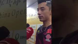 张继科 Zhang Jike 2016 Chengdu Open Interview after Men's Double R2