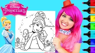 Coloring Cinderella Disney Princess Coloring Page Prismacolor Markers | KiMMi THE CLOWN