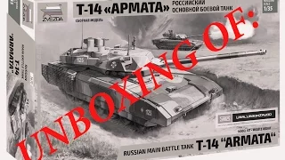 Unboxing of: Armata T-14 #3670 from Zvezda 1/35