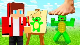 JJ and Mikey Use DRAWING MOD to BIG FOOT PRANK - Minecraft Maizen