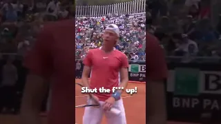 Denis Shapovalov 🇨🇦 get mad 😡 than offence the Italian 🇮🇹 crowd after boos: ‘Shut the f–k up’