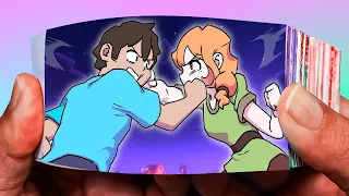 Steve VS Alex! Diamond Battle! [Minecraft Anime] FlipBook