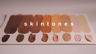 🌷 how to mix skin tones with gouache / painting process
