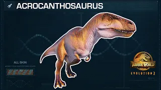 All Acrocanthosaurus Skins - Jurassic World Evolution 2