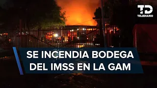 Incendio consume almacén del IMSS en la GAM; suspenden consulta en clínica 20