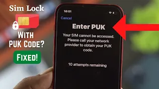 SIM Card Locked with PUK Code? - Enter PUK Screen Fixed!