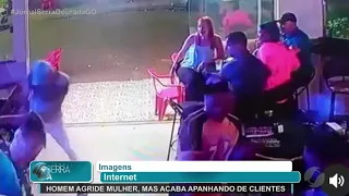 JSD (12/10/21) Homem agride mulher em um bar e acaba apanhando em Santa Helena de Goiás