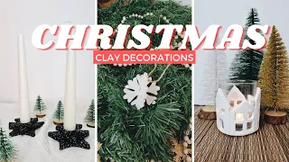 DIY CLAY CHRISTMAS DECORATION IDEAS - air dry clay and polymer clay Christmas projects