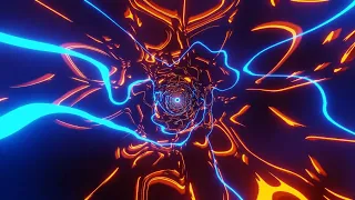 4K Video Ultra HD 60 FPS VJ LOOP NEON Orange Blue Tunnel Abstract Background VFX Screensaver