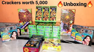 Crackers Unboxing Worth ₹5000 😱 * Jitni Jaldi Hoske lelo *  Diwali Cracker Box Stash 2021