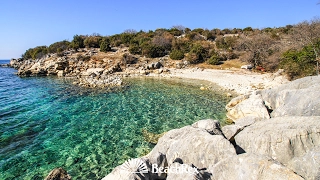 beach Palamida, Novalja, island Pag, Croatia