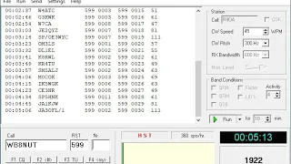 Morse Runner 45 WPM 3832 SKORE ( упражнение HST)