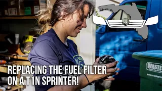 Anna Replaces Her T1N Sprinter's Fuel Filter! (2004-2006 Sprinter Repair)