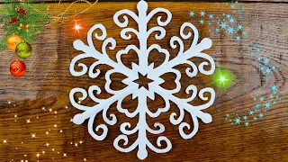 Как красиво вырезать снежинку из бумаги. Paper Snowflake #Снежинки №108