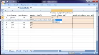 Excel IF function