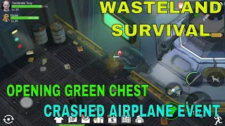 OPENING GREEN CHEST AT SHELTER 13 - CRASHED AIRPLANE EVENT - WASTELAND SURVIVAL