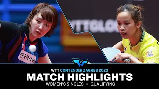 Orawan Paranang vs Suh Hyo Won | WS Qual | WTT Contender Zagreb 2023