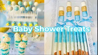 Boy Baby Shower Dessert Table Treats | EASY DIY TREATS FOR A DESSERT TABLE