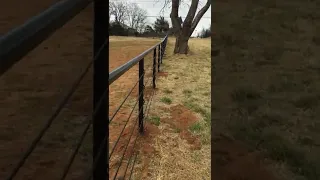 Pipe fence & hanging gates out of level