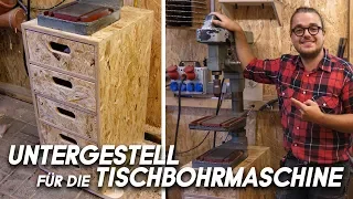 Ich habe einen Neuzugang in meiner Werkstatt! || Unterschrank für Tischbohrmaschinen bauen