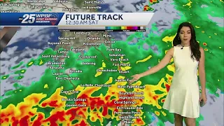 Heavy rains, gusty winds and flooding potential on Friday