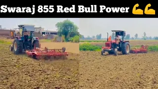 Swaraj 855 with 18 Disc Harrow 2nd High Gear Tractor Demo Live