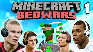 Haaland & Mbappé Play MINECRAFT BEDWARS Ft. Ronaldo & Maguire! 😱