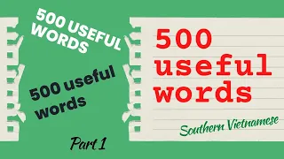 Learn Vietnamese - 500 useful Vietnamese words - Part 1 #learnvietnamese #usefulwords