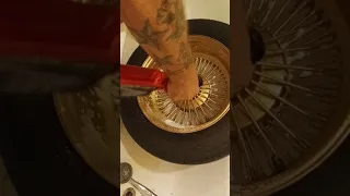 15 inch Dayton 72 spoke  cleaning the gold