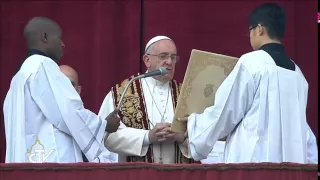 Papal blessing of Francis at Christmas 2014