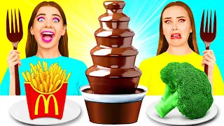 Chocolate Fountain Fondue Challenge | Crazy Challenge by BaRaDa Challenge