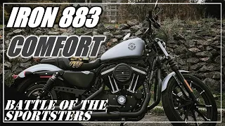 HARLEY SPORTSTER IRON 883 COMFORT REVIEW - Sportster Motovlog 2022