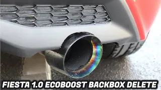 Ford fiesta 1.0 1L Ecoboost Backbox Delete Exhaust Sound (Trumpet Mod)