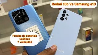 xiaomi redmi 10c frente a samsung galaxy a13 [ test de velocidad ] prueba de potencia y gráficos