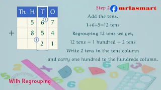 Addition of 3 digit Numbers | With Regrouping | Merryland Academy Digital Classroom