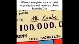 When You Register As A Terrorist Organization And Receive A Check From The CIA #shitpost