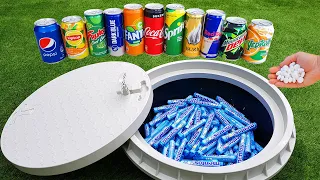 Coca Cola, Sprite, Mtn Dew, Fanta, Dark blue, Pepsi, Red bull, Lipton and Mentos Under the cover