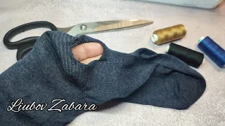 SEW UP or MARN? How to sew up a SOCK. CONVENIENT DARNING. DETAILS! A guide for beginners.