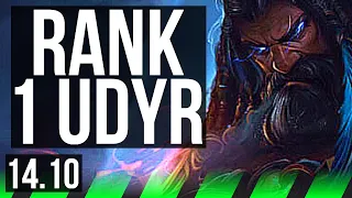 UDYR vs RUMBLE (JGL) | Rank 1 Udyr, 12/1/9, Rank 7, 2300+ games, Legendary | EUW Challenger | 14.10