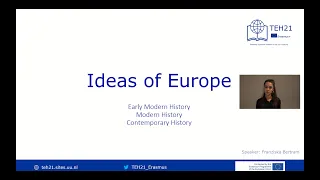 TEH 21 Chapter 1.1: Ideas of Europe in European History (ca. 1500-2000)