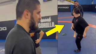 Islam Makhachev’s wholesome interaction with fan that came to meet him