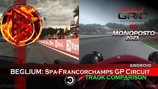 SPA-FRANCORCHAMPS Track Comparison | GRID Autosport vs Monoposto [ANDROID]