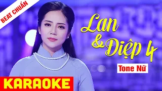 KARAOKE Lan Và Điệp 4 Tone Nữ - Beat Chuẩn Hoàng Hải | Võ Hoàng Karaoke