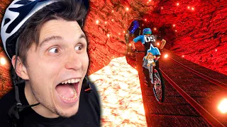 Ein FEHLER und wir fallen in die LAVA | Fahrrad Simulator