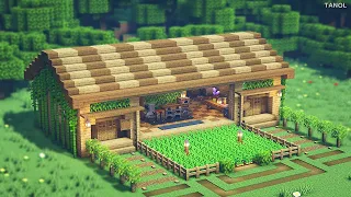 ⚒️Minecraft | How To Build a Long Survival Wooden House | Survival House 🏡