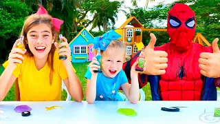 Nastya y sus amigos se divierten en la ciudad de slime, una nueva serie para niños