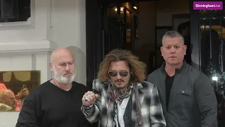 OMG Johnny Depp leaves the Grand Hotel, Birmingham
